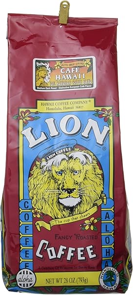 Amazon Lion Coffee カフェ ハワイ ミディアム ダーク ロースト 793g レギュラー 粉 ライオンコーヒー コーヒー豆 通販