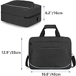 Trunab Gaming Console Bag Compatible with PS5/PS4/PS4 Pro/Xbox One, Black | Portable Travel Handbag with Multiple Compartment for Controller and Gaming Accessories