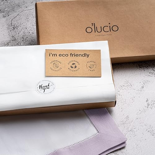 Miniatura 6 de Juego de 4 servilletas de lino de 20 x 20 pulgadas, color blanco y morado, 100% lino francés, para primavera, verano, otoño e invierno