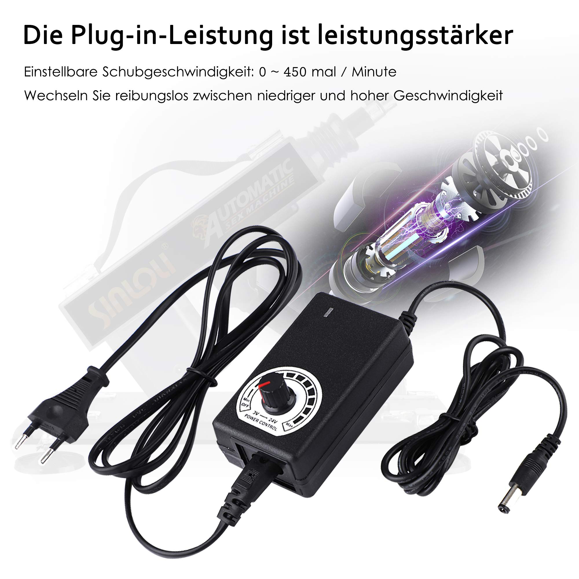 Sinloli Sex Machine Love Machine avec connecteur 3XLR, Dildo Machine avec 2 rallonges et gode réaliste pour hommes ou femmes