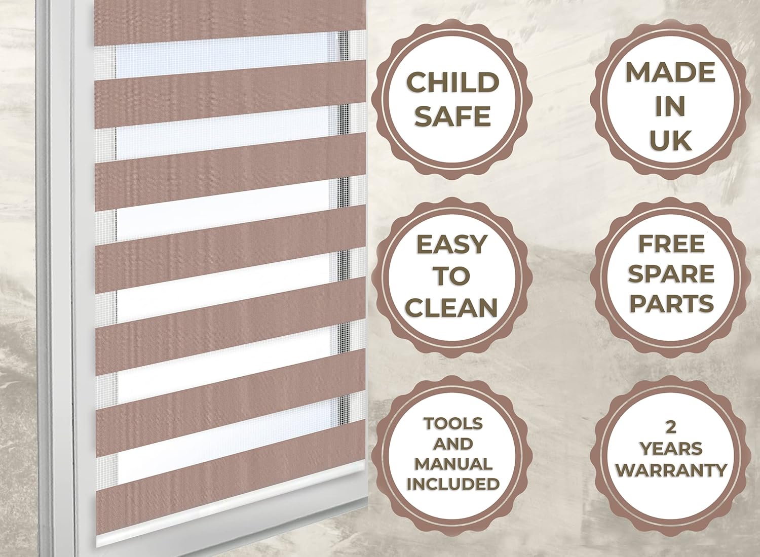 ZEBRA BLINDS, Grey, 65W x 150H cm - Image 5