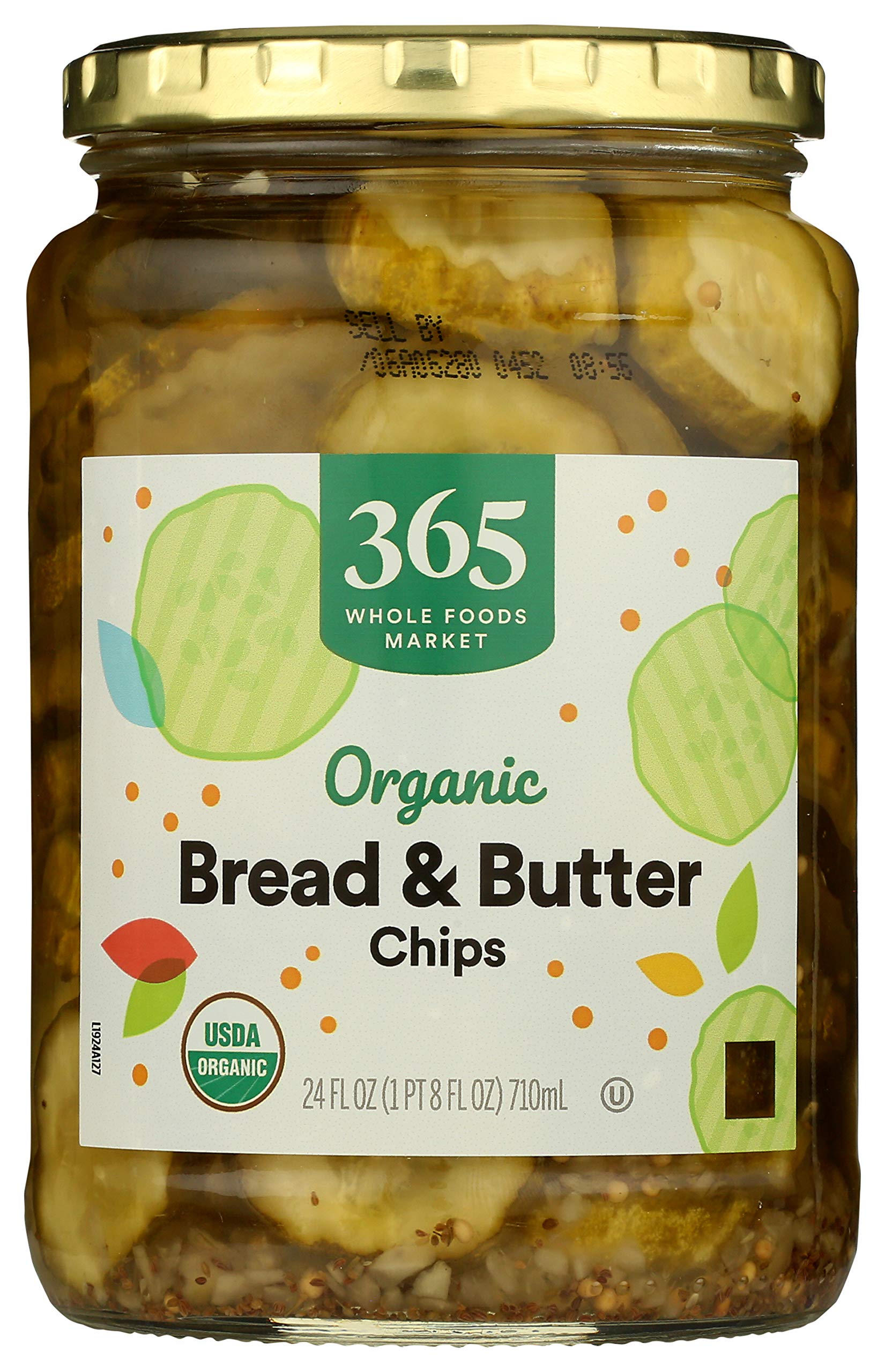 Amazon Com 365 By Whole Foods Market Pickles Bread Butter Chips Organic 24 Fl Oz Grocery Gourmet Food