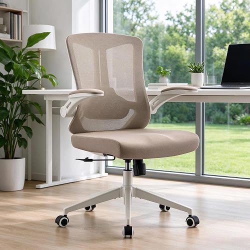 Monhey Monhey Ergonomic Mesh Office Chair with Lumbar Support Khaki High Back