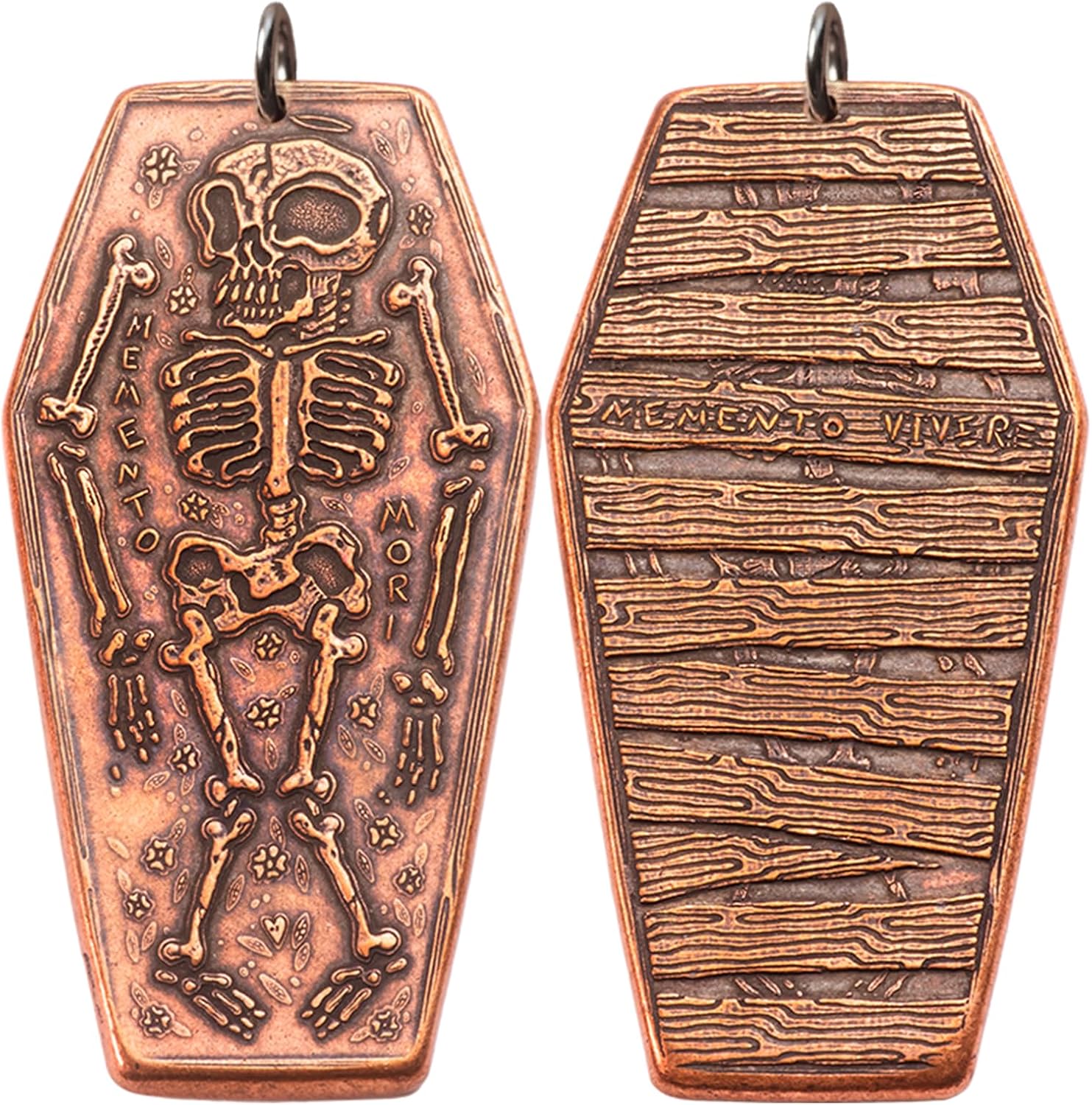 Shire Post Mint Coffin Memento Mori Memento Vivere Copper Charm Necklace