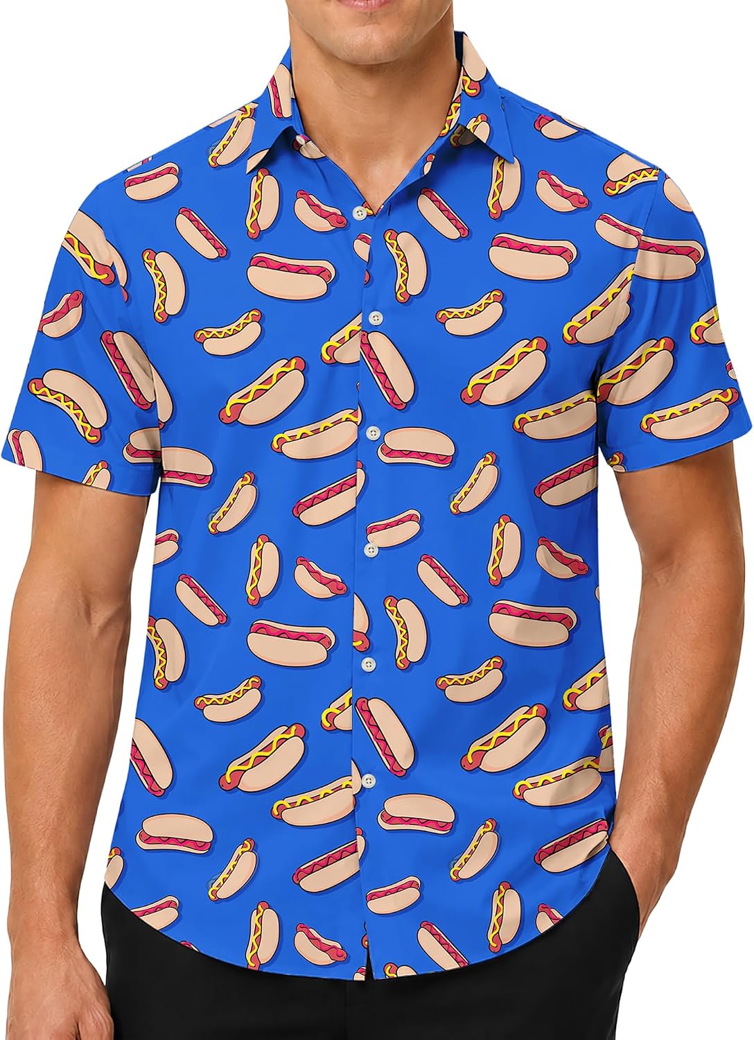 Men's Hawaiian Shirt Short Sleeve Casual Button Down Summer Tropical Beach Vacation Funny Shirts for Men