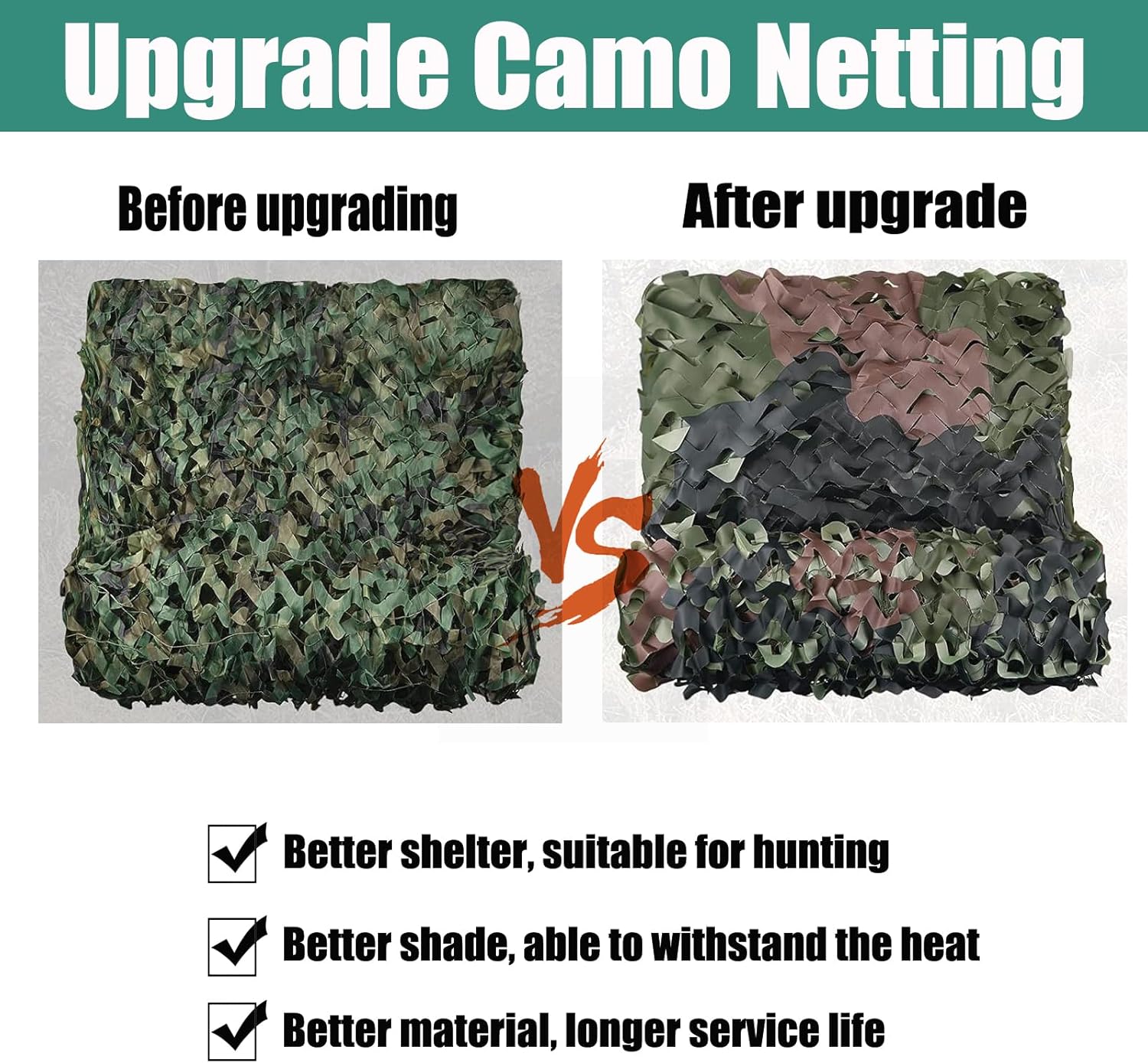 Camo Netting Bulk Roll Camouflage Net Military Nets Lightweight Durable Without Grid for Hunting Military Decoration Sunshade