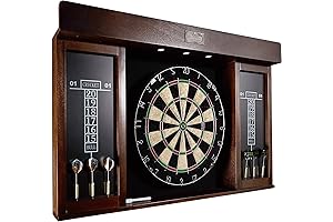 40" Bar Dart Board Cabinet Set - The Ultimate Home Bar Entertainment
