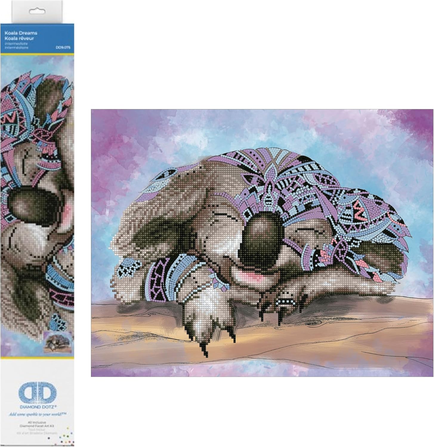 DIAMOND DOTZ Koala Dreams Animal Diamond Painting Kits for Adults - Diamond Art Kits a Relaxing Creative Craft Kit with Dotz Gems 17.9"x14"