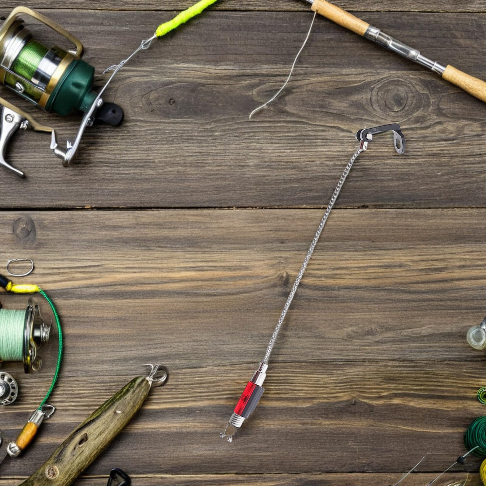 4 Pezzi Indicatori Allarme Pesca Senza Luce con Clip Swingers Tensionatori per Canna da Pesca Accessori Resistenti e Silenziosi per Pescatori da Fiume e Outdoor