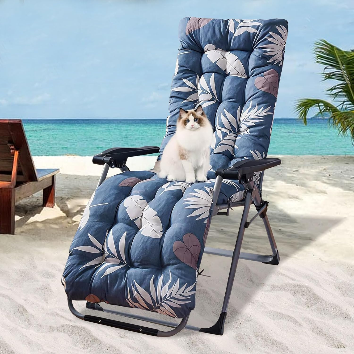 widesmile Sun Lounger Cushion Thick Garden Recliner Chair Cushion