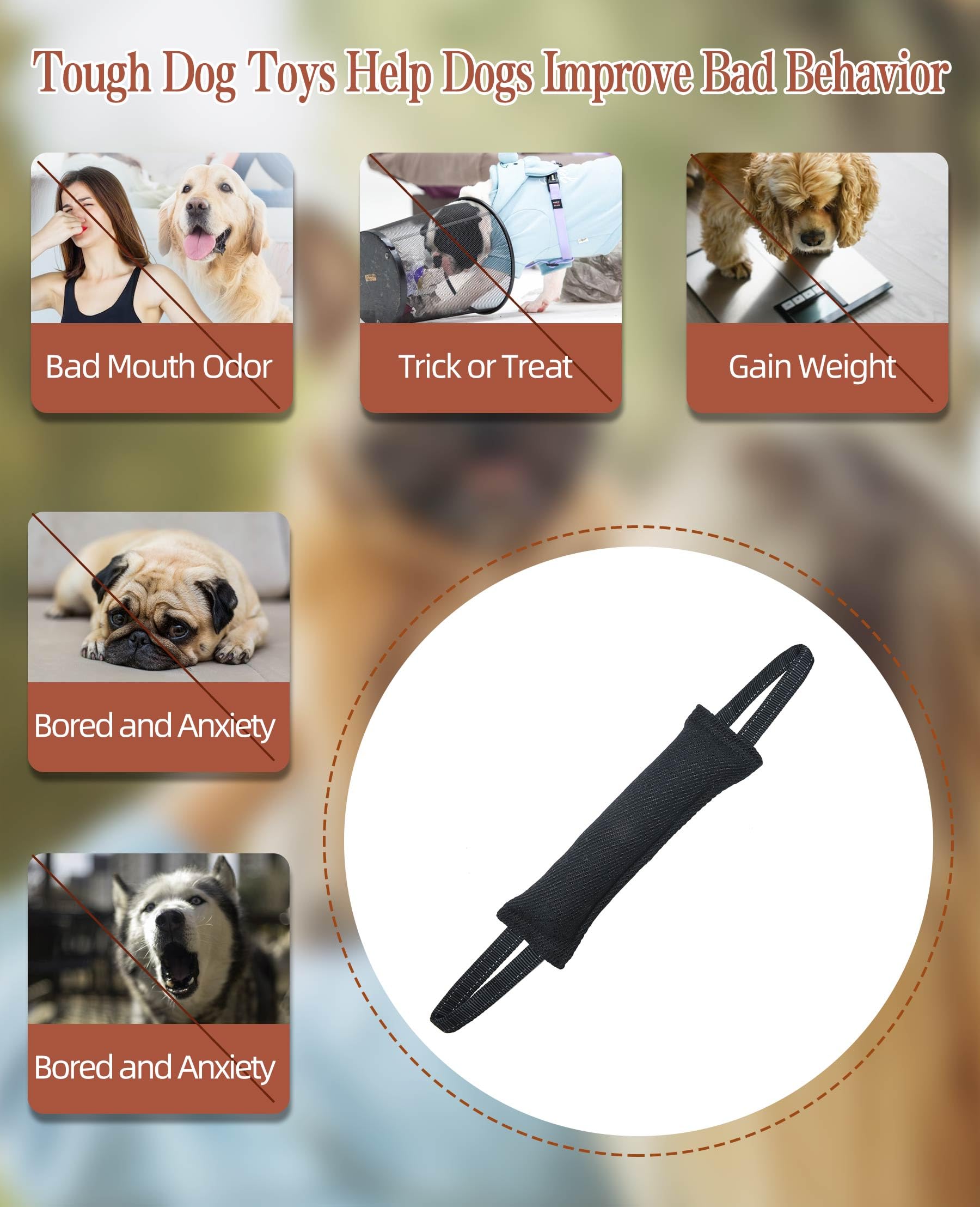 Clysrou Juguete para perros de juguete, almohada de yute resistente, duradero, equipo de entrenamiento, juguete interactivo para cachorros a perros grandes.