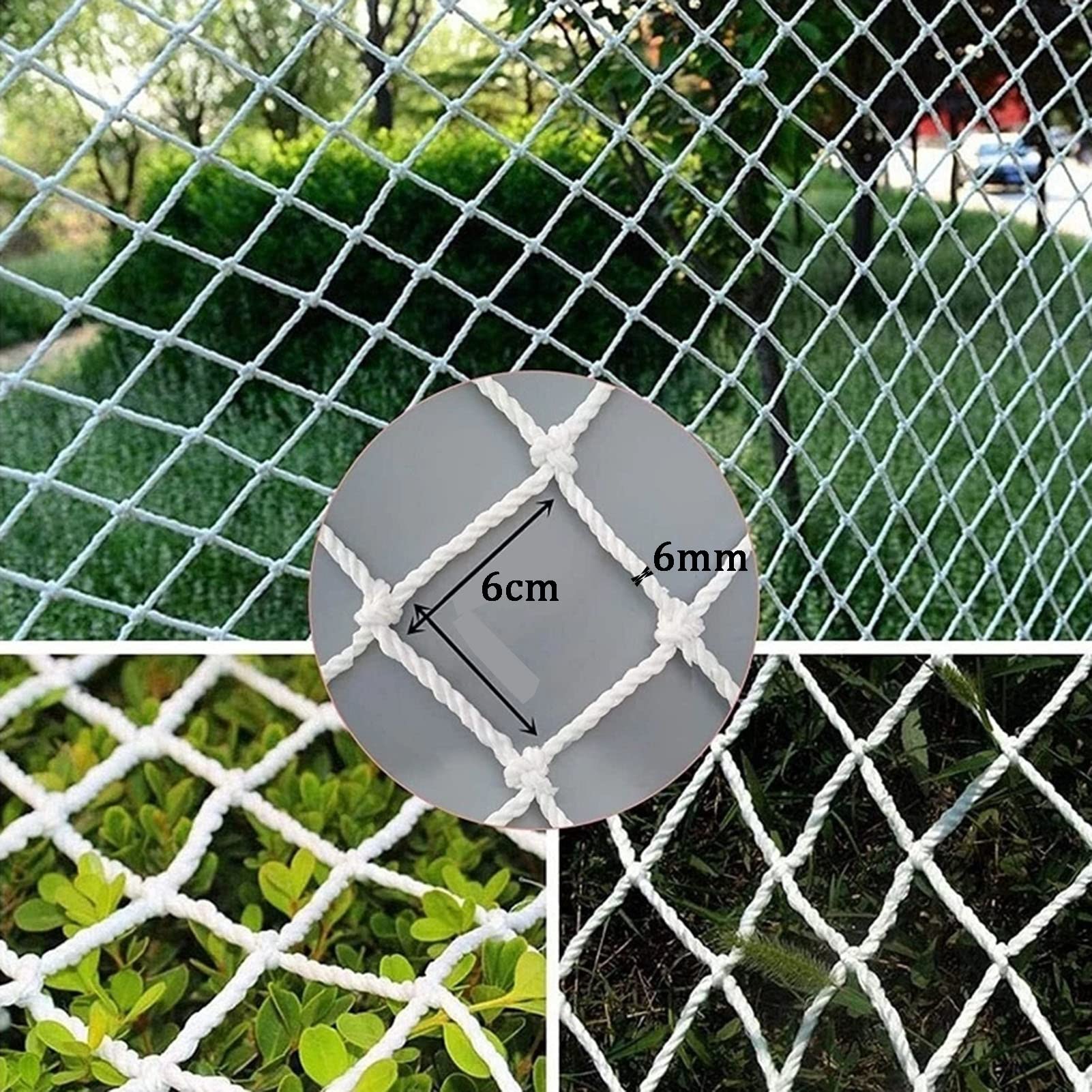 Kindersicherheitsnetz für Innen- und Außentreppen Balkon Katzennetz mit Bindeseilen 6mmx6cm Nylon Schutznetz Cargo Net für Fallschutz