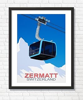 Zermatt Pininfarina Cable Car Poster