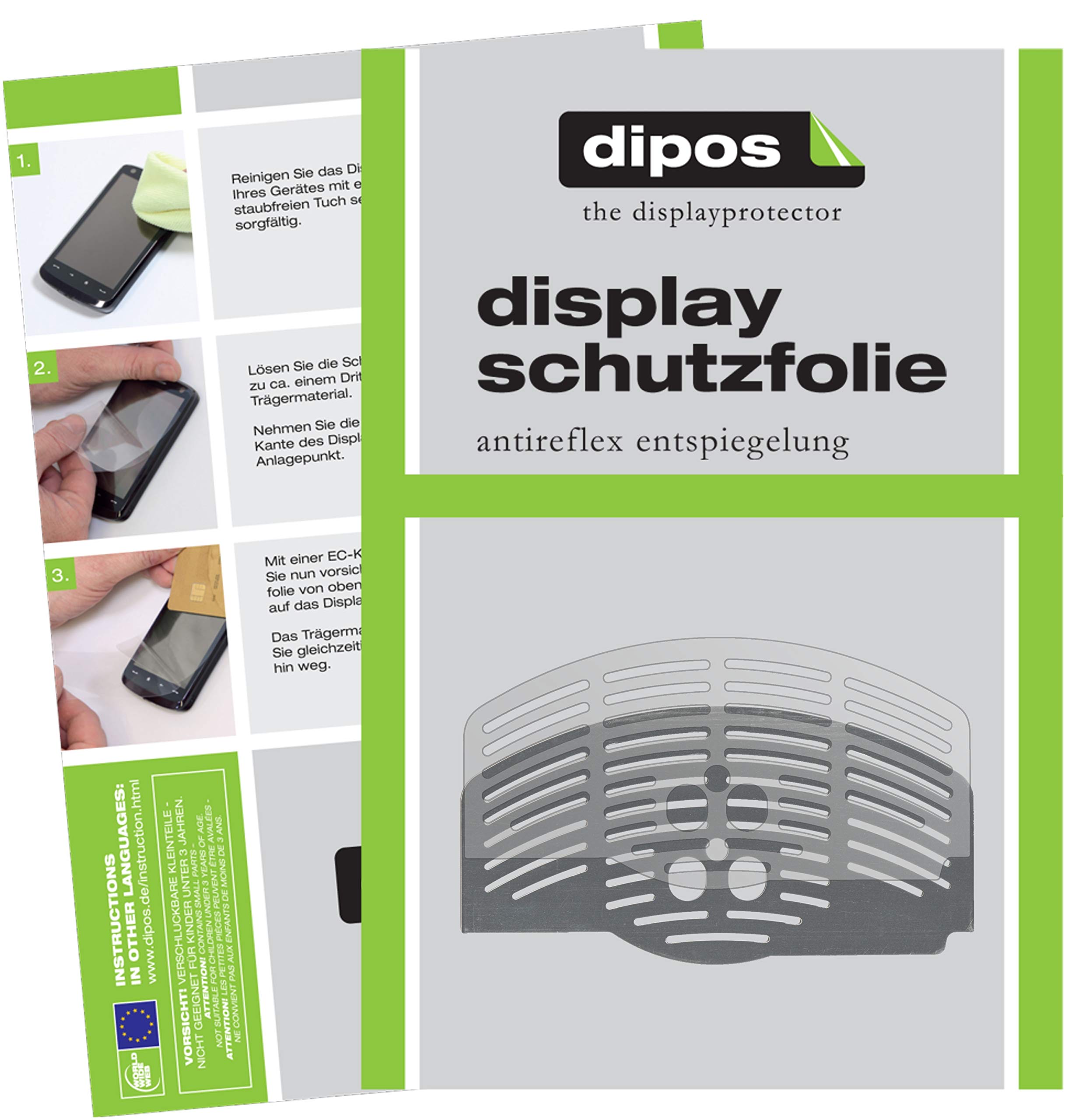 Dipos 2x Pellicola Protettiva Antiriflesso Per Vassoio Tazze DeLonghi Magnifica EAM 3000.B - Made In Germany