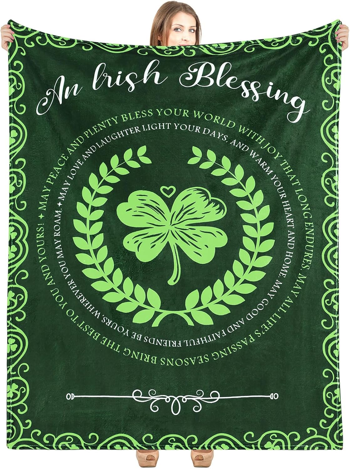 Buryeah Irish Blessing Throw Blanket Irish Blessing Gift