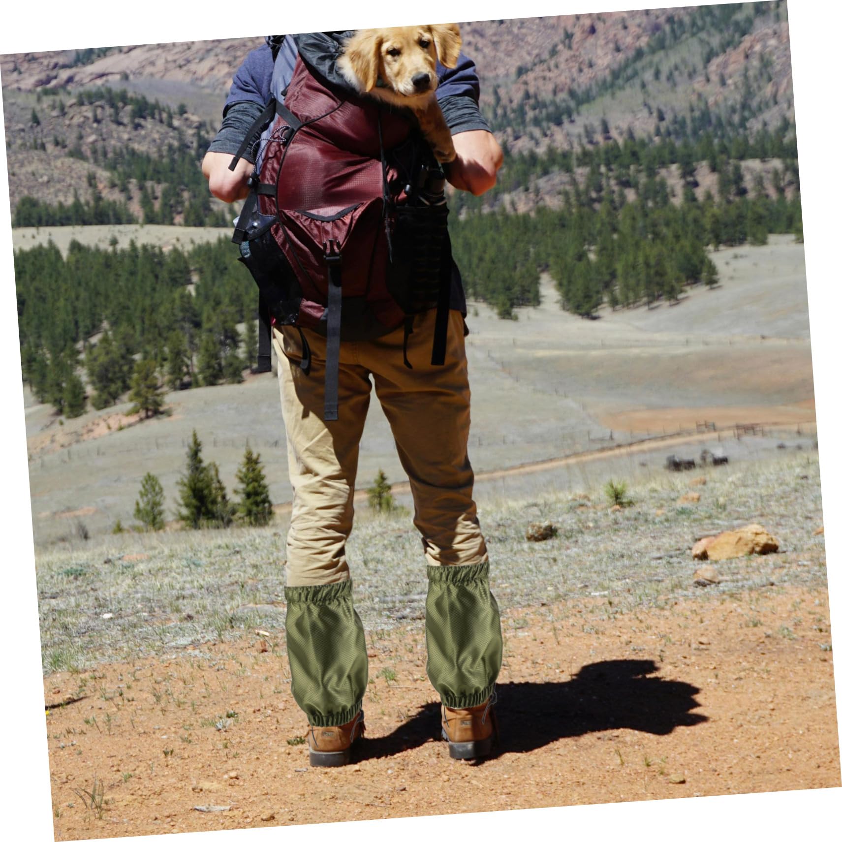 SOESFOUFU Men's Hiking Gaiters 420d Oxford Boot Gaiters for Snow Desert Protection Comfortable Outdoor Leg Covers