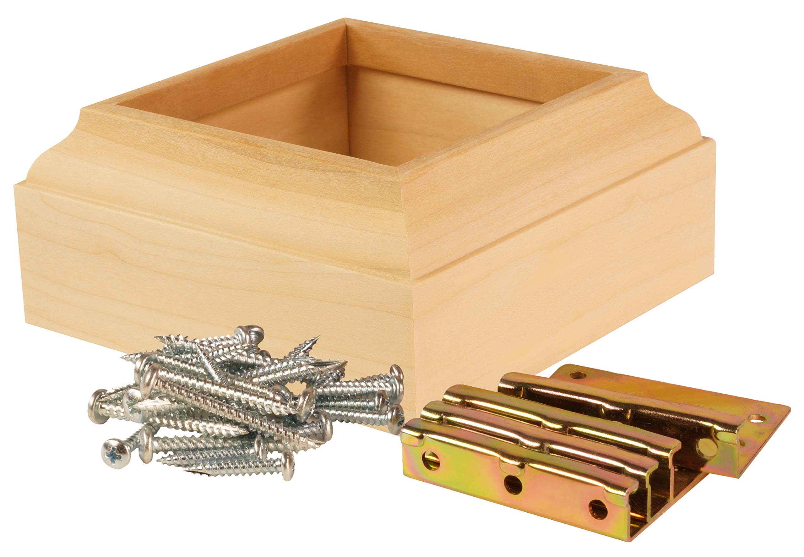 4Js Newel Post Fastener, 3 1/2" Poplar Colonial Molding