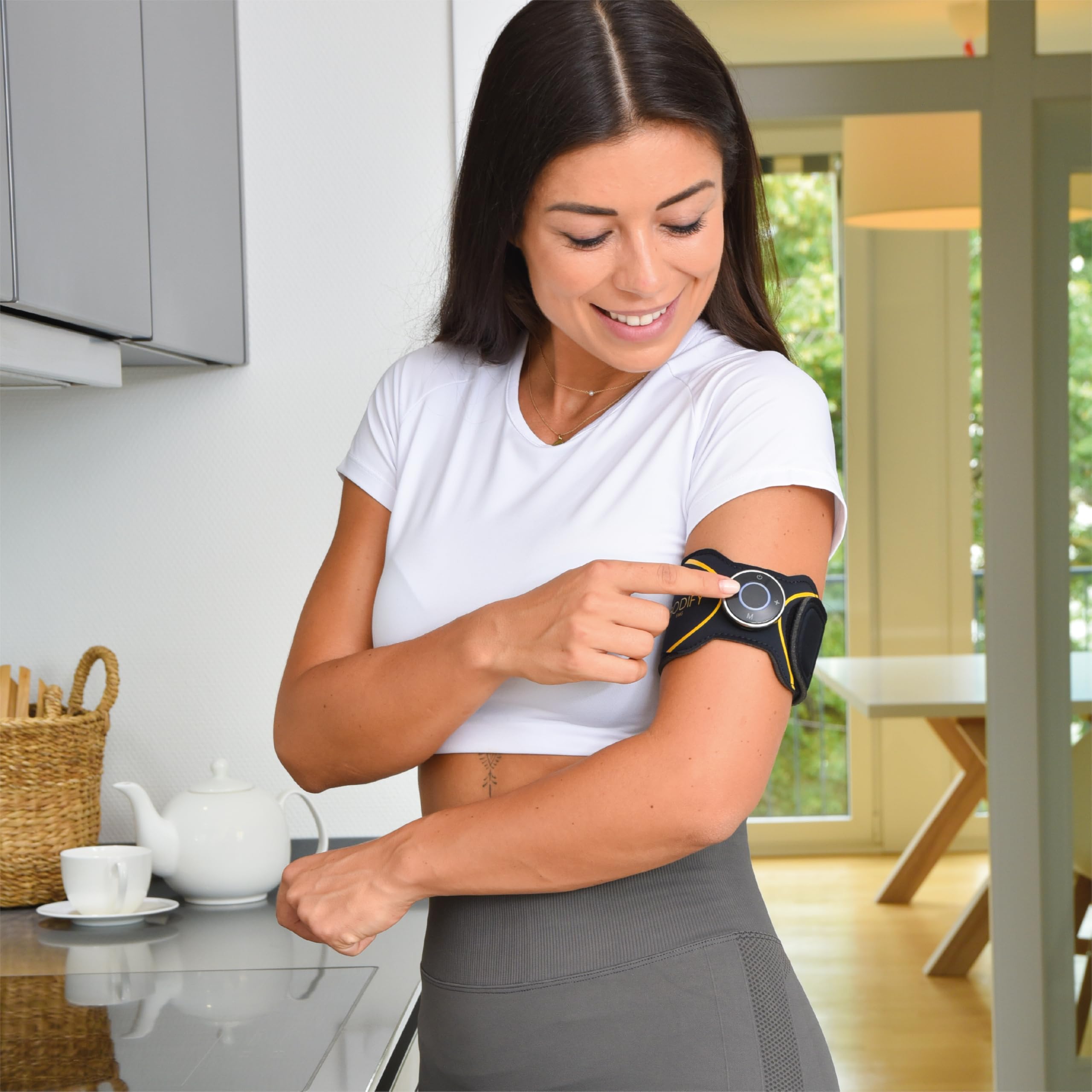 Bodify® 2-in-1 EMS Arm & Leg Trainer PRO – Attivazione mirata di Braccia e Gambe! – Attivazione Muscolare – Allenamento EMS – Allenamento di Braccia e Gambe – per Uomini e Donne L'Originale