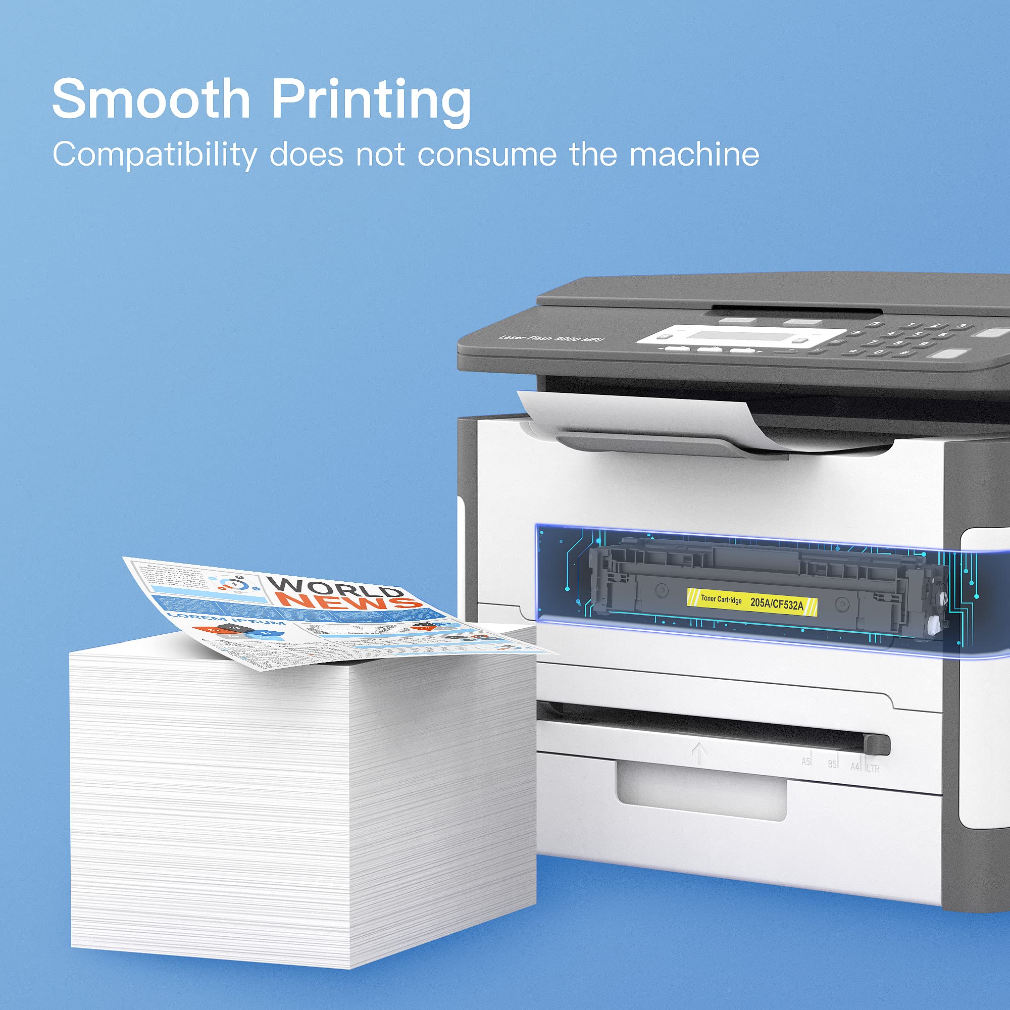 GPC Image Compatibili Cartucce di Toner Sostituzione per HP 205A CF530A per Color LaserJet Pro M154a M154nw MFP M180 M180n M180nw M180fw M181 M181n M181fw (Nero Ciano Magenta Giallo, 4-Pack)