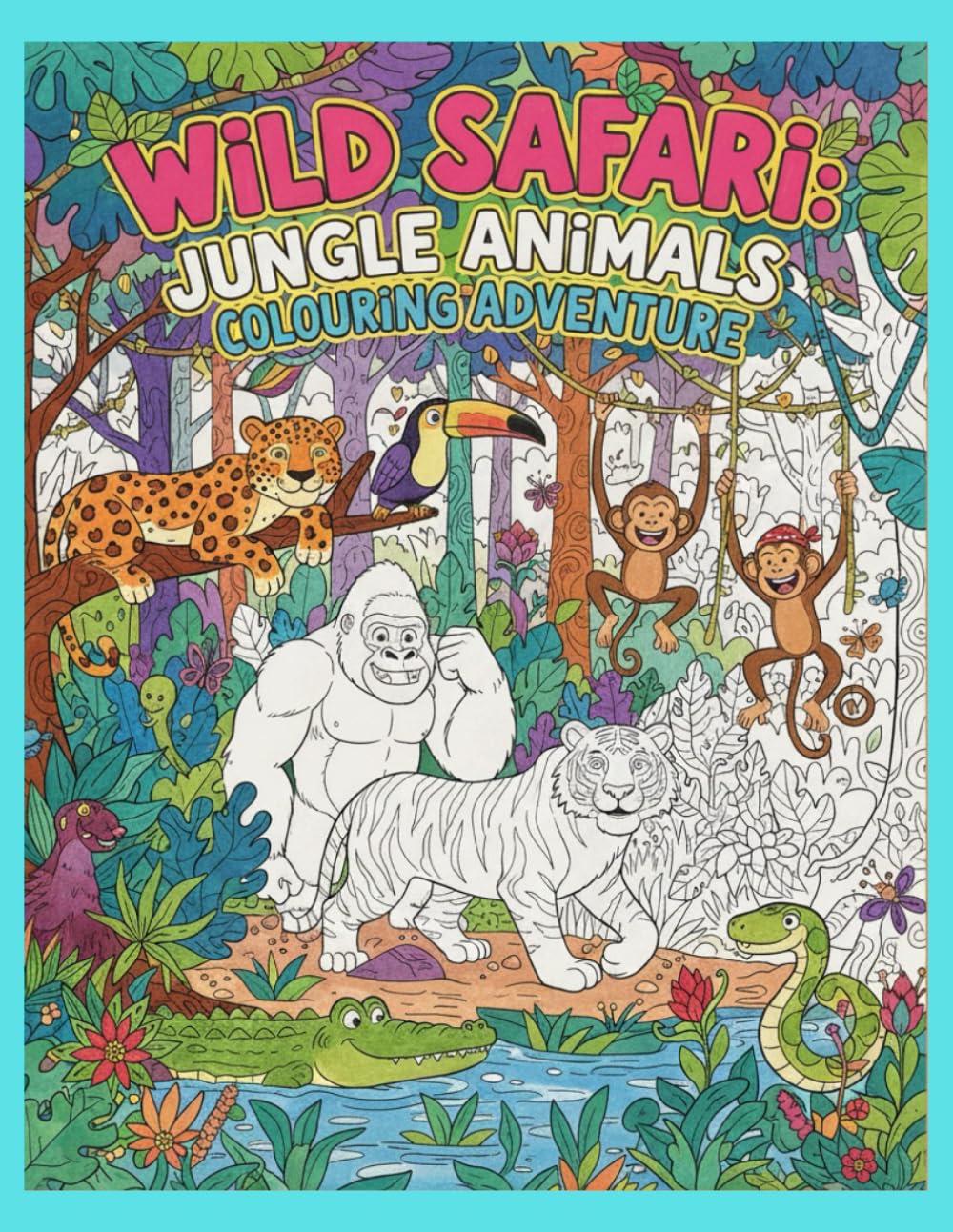Wild Safari: Jungle Animals Colouring Adventure: An Imaginative Jungle Colouring Book to Support Creativity, Confidence, and Motor Skill Development (Creative Steps Colouring Series)