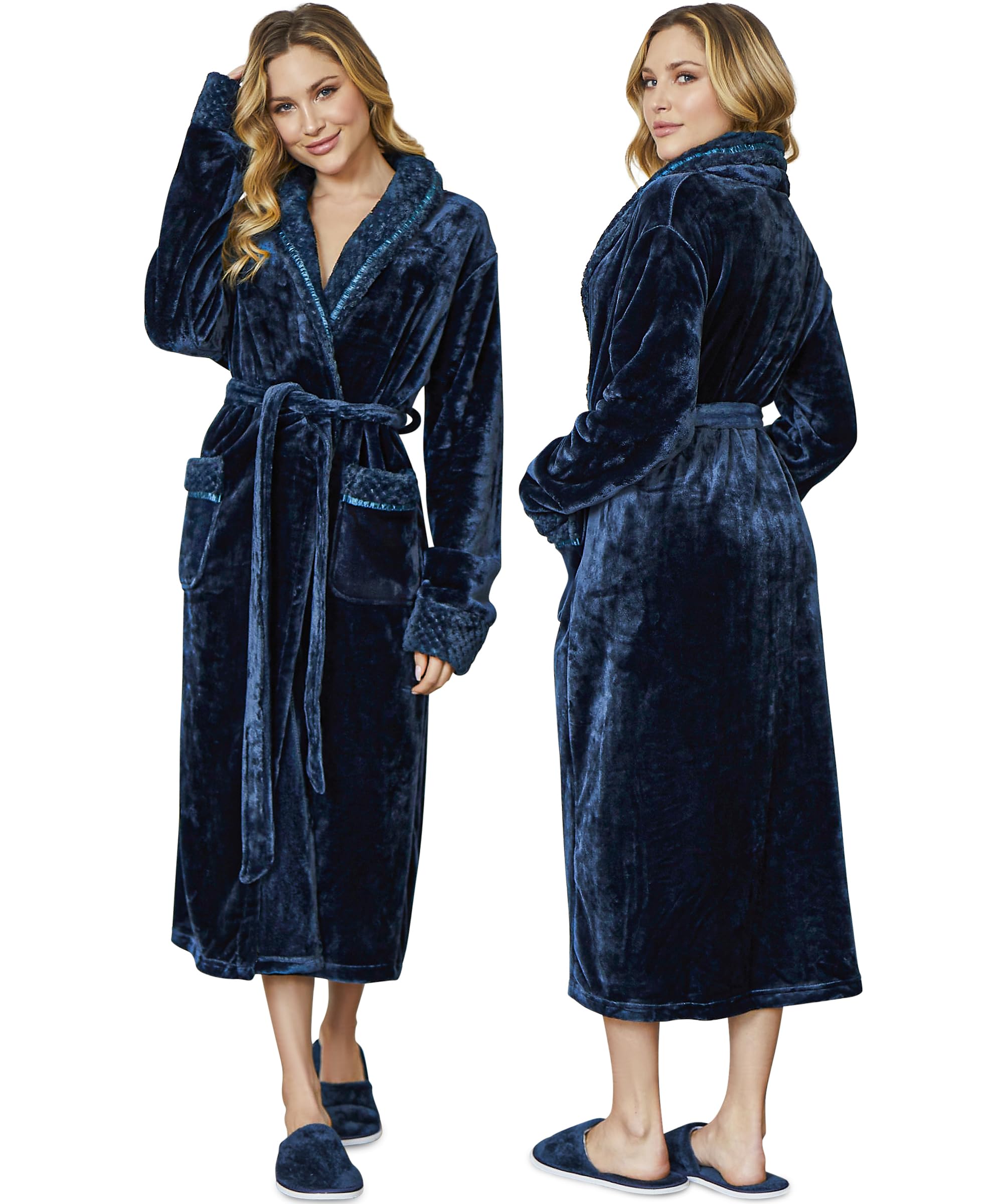 Lotus Linen Plush Robe for Women