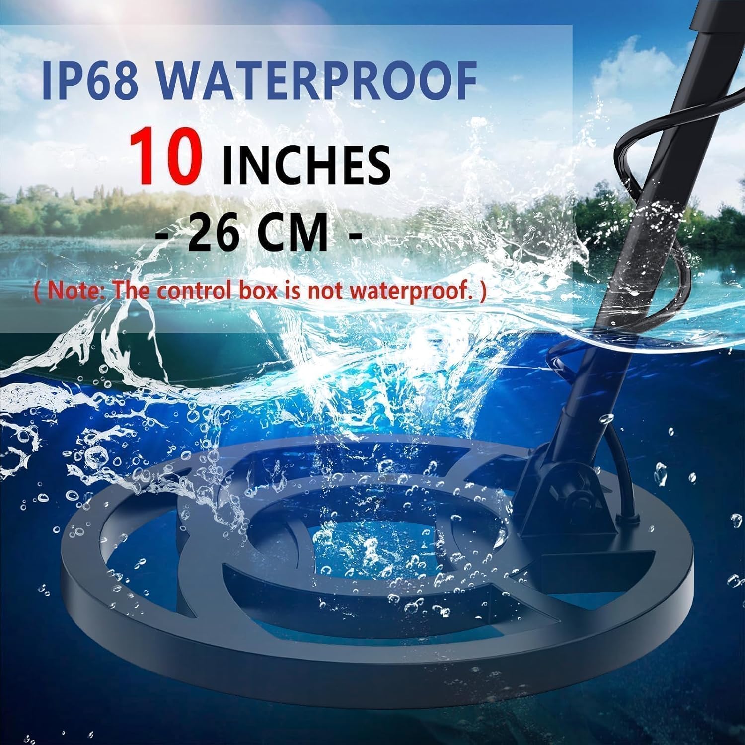 Metal Detector for Adults Professional, High Accuracy Professional Gold and Silver, 4.2-inchLCD display10-inch Waterproof Metal Detector Coil, 5 Modes, for Gold Coin Detection, Blue