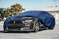 Vista 7 de Kaugung Funda impermeable pesada para automóvil, ajuste personalizado para Ford Mustang GT/Shelby/Cobra/Bullitt (1970-2025), cubierta exterior