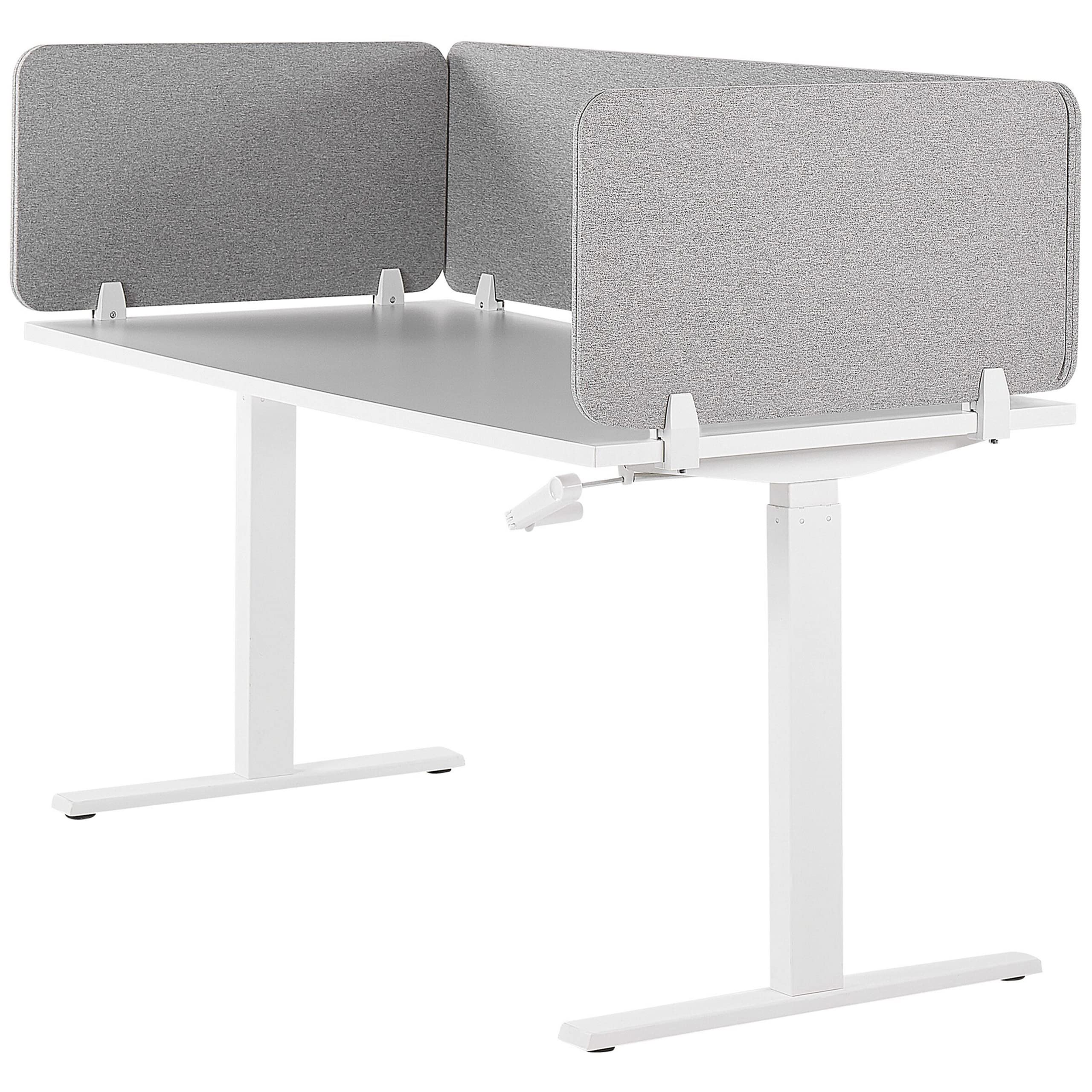Beliani Pannello Divisorio Fonoassorbente in Pet 72 x 40 cm Grigio Chiaro