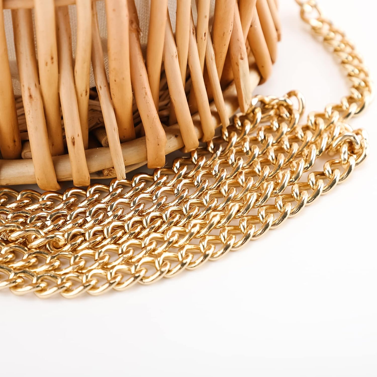 YAHUAN Straw Bag for Women - Wicker Small Crossbody Beach Bag - Image 4