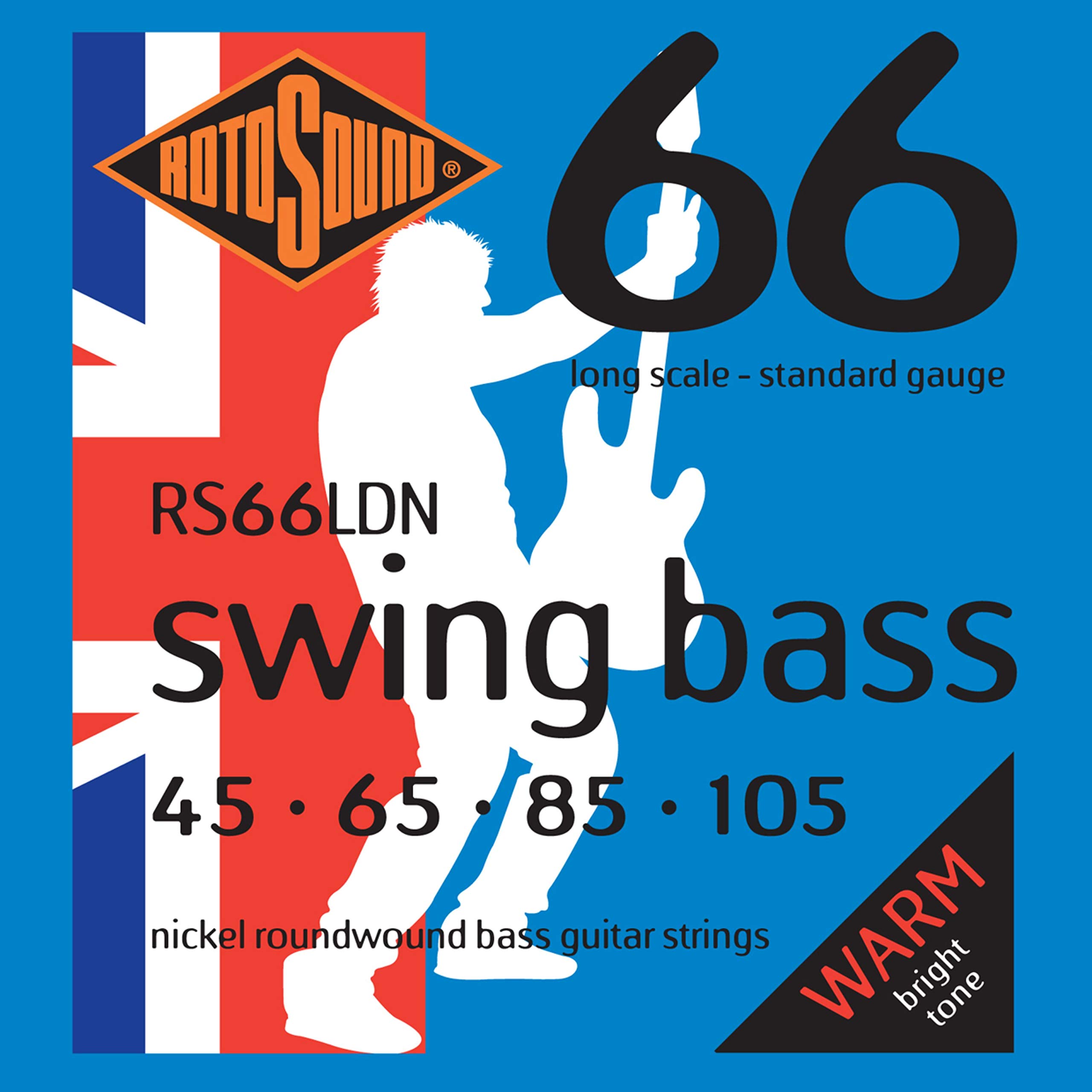 Rotosound Bass Strings RS66LDN 45-105 Swing Bass 66, Nickel - Zestaw strun do 4 strunowej gitary basowej