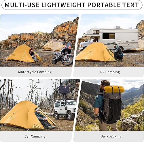 Miniatura 7 de Naturehike Cloud-Up - Tienda de campaña para 2 personas, tienda de campaña ligera para mochileros con huella, ultraligera de pie, para acampar y