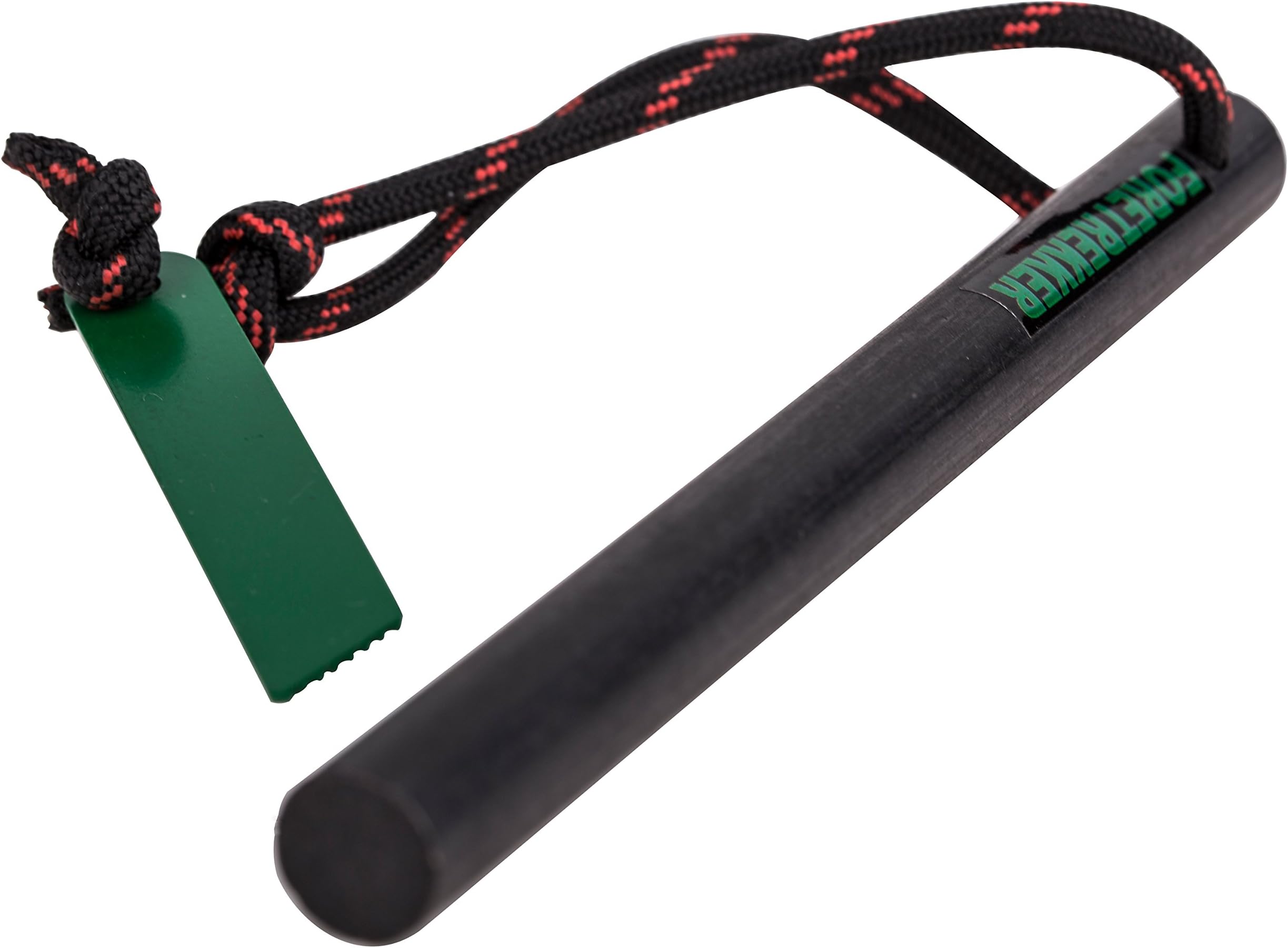 Foretrekker Outdoors Heavy Duty 6 inch X 1/2 inch Fire Steel Ferrocerrium Rod w/Fire Starting Cord and Striker