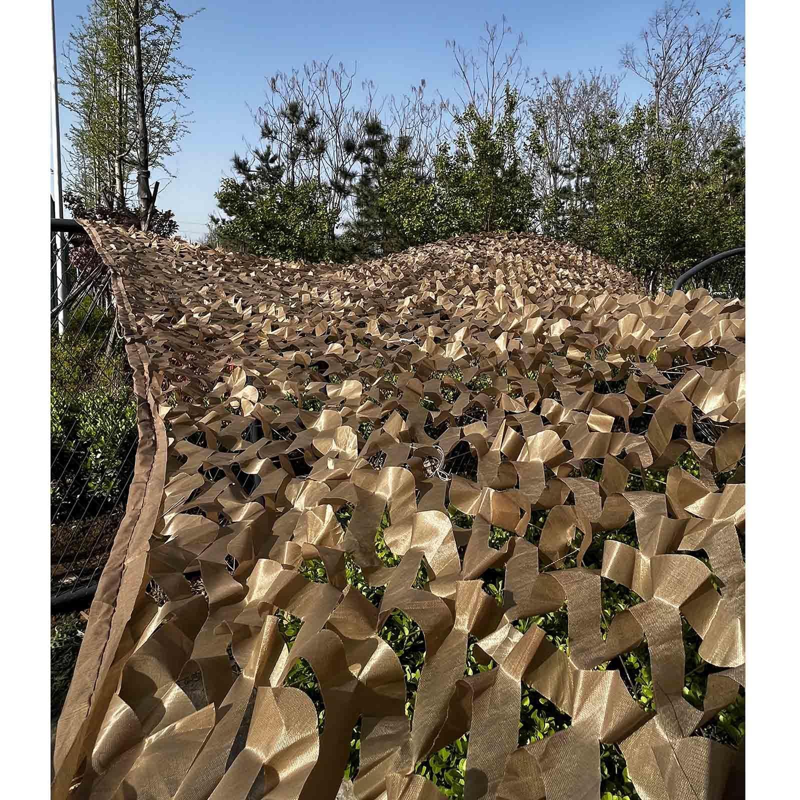 Brązowa siatka maskująca - konfigurowalna siatka zacieniająca naturalny kolor, 3 x 4 m 4 x 5 m 6 x 9 m8 x 10 m, profesjonalna siatka maskująca do użytku na zewnątrz, oddychająca, brązowa, 1,5 x