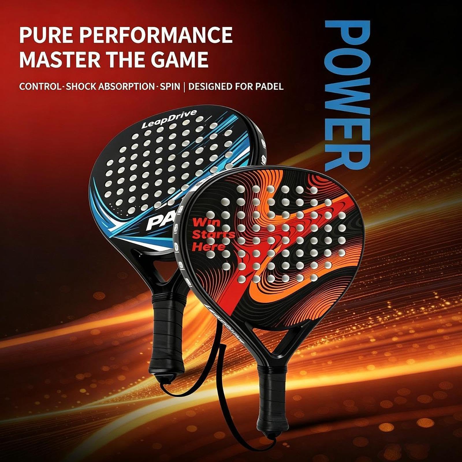Amagogo Padel-Schläger – Komfortables Geschenk für Anfänger – Trainingszubehör mit Stoßdämpfung für Outdoor-Spiele, Sportaktivitäten und Garten
