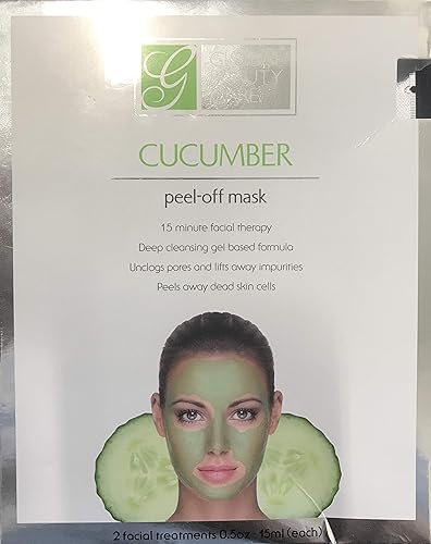 Máscara despegable de pepino, 2 tratamientos faciales, 0.5 onzas cada uno