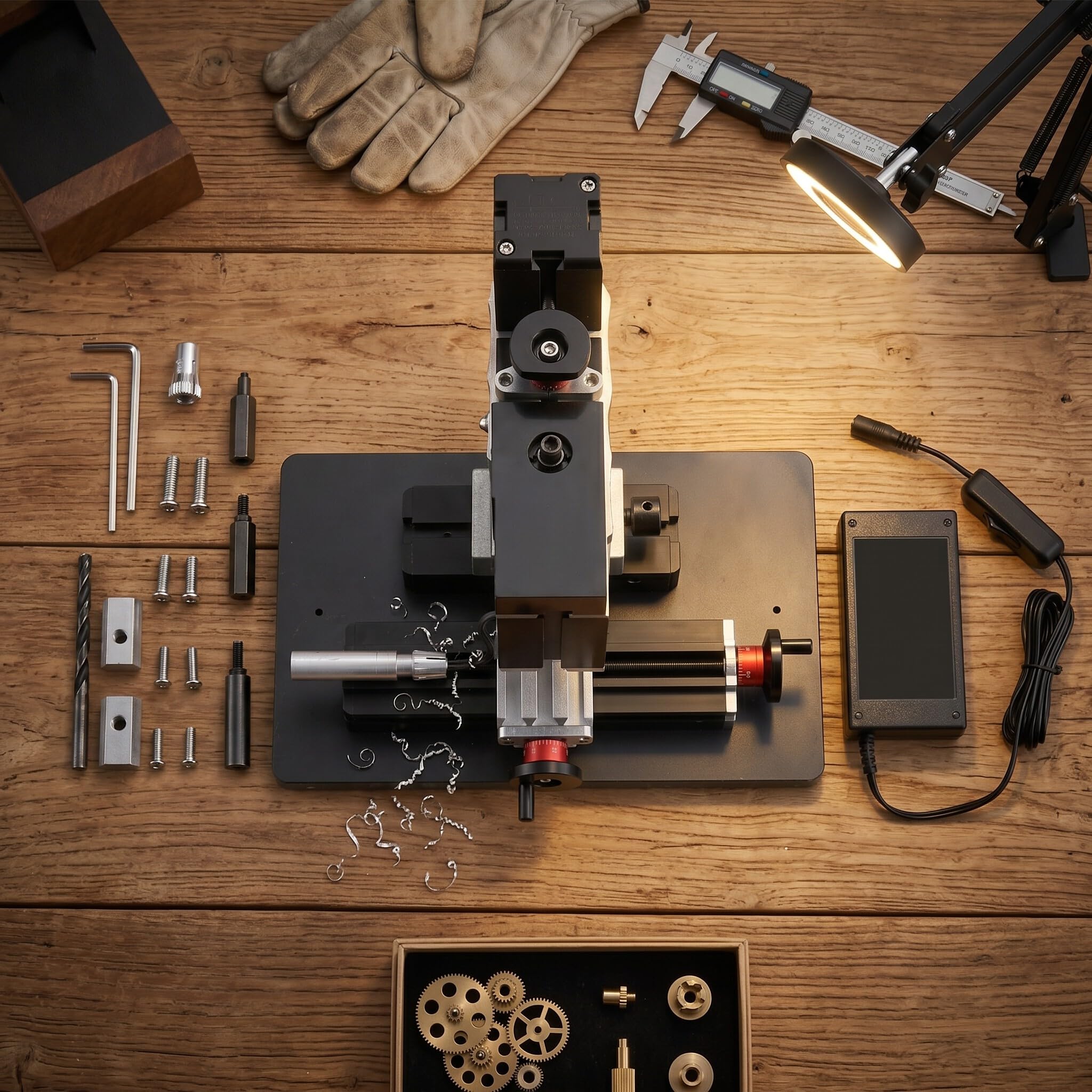 Mini Milling Machine - 60W DIY Metal Processing -6