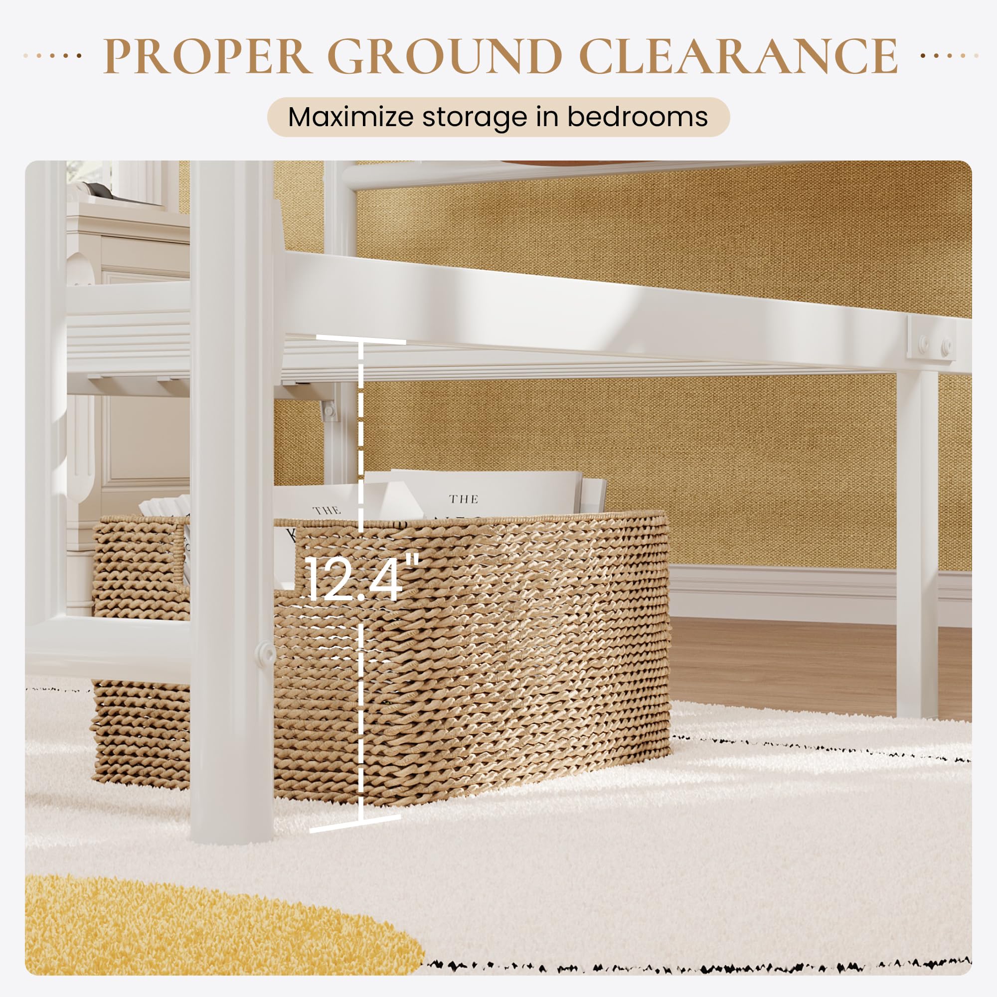 SHA CERLIN 14" Queen Size Metal Platform Bed Frame/Victorian Headboard and Footboard/Steel Slats Mattress Foundation for Storage/No Box Spring Needed/Noise Free/Black: White Twin