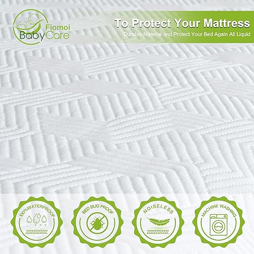 Miniatura 2 de Fiomoi Protector de colchón refrescante 100% impermeable y transpirable, 3 capas tamaño Queen, funda de colchón suave y silenciosa, funda de colchón