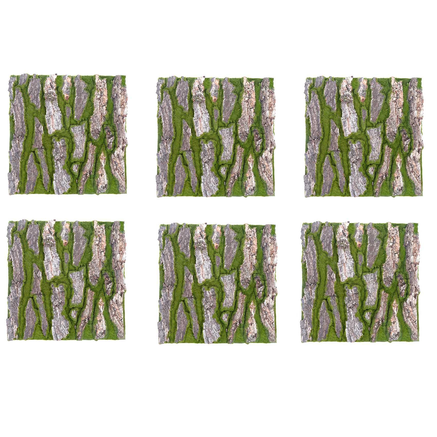 Vjsujehgy 6X Simulation Tree Bark Home Sewer Decoration Fake Tree Bark Green Moss Wedding Decoration Artificial Plants-B
