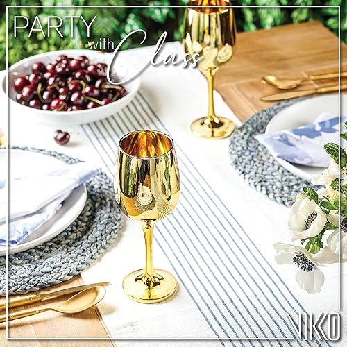 Miniatura 36 de Vikko Décor Copas de vino de 14 onzas con tallo para vino tinto y blanco, copa de vino gruesa y duradera, aptas para lavavajillas, ideales