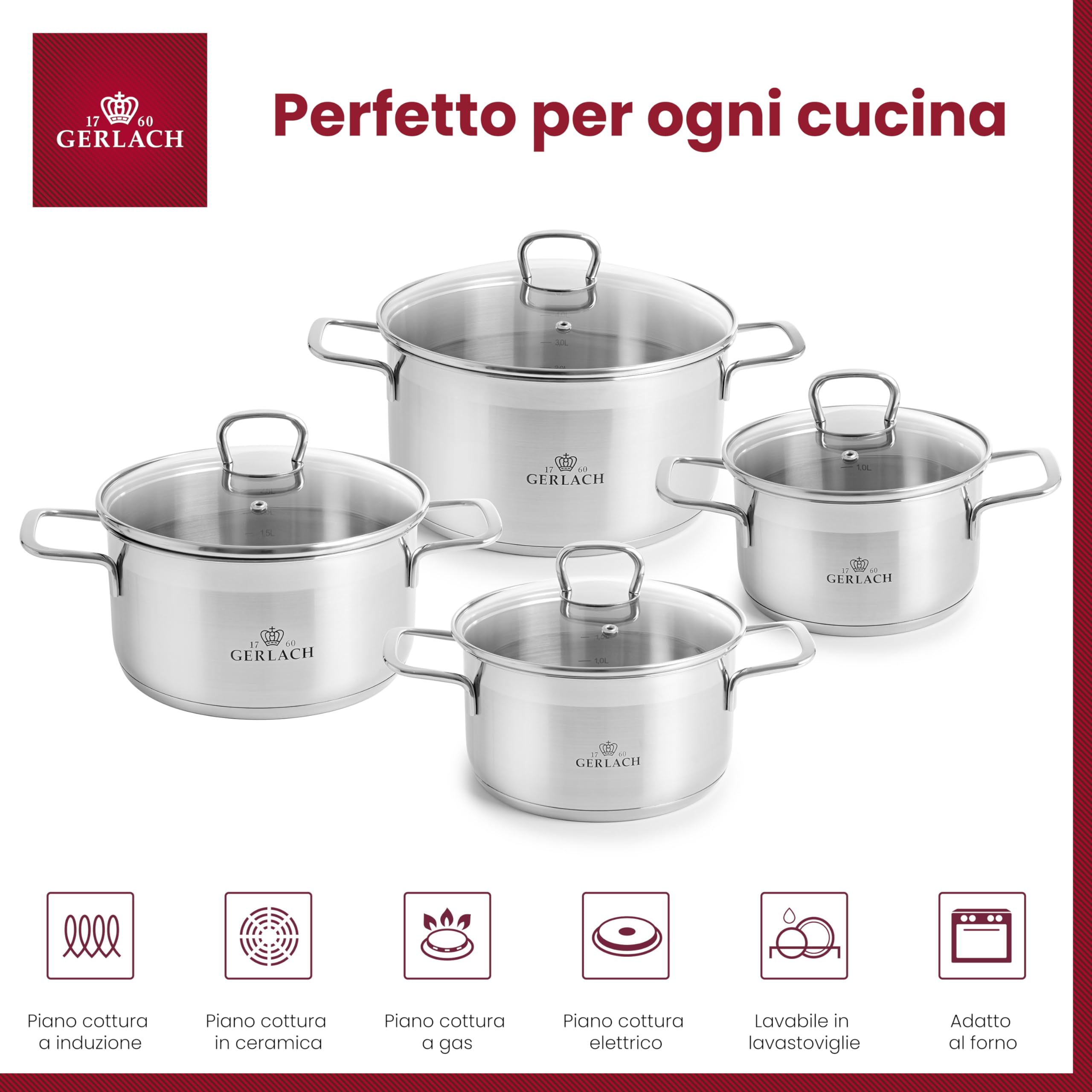 ELLE Gourmet Inox Moderne Serie - Kookpan 24cm | wehkamp