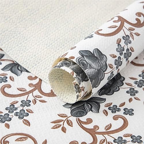 FIFTY-FEET Revestimiento de estante de 12 x 120 pulgadas para armarios de cocina, revestimiento de cajón de PVC para tocador de baño, revestimiento