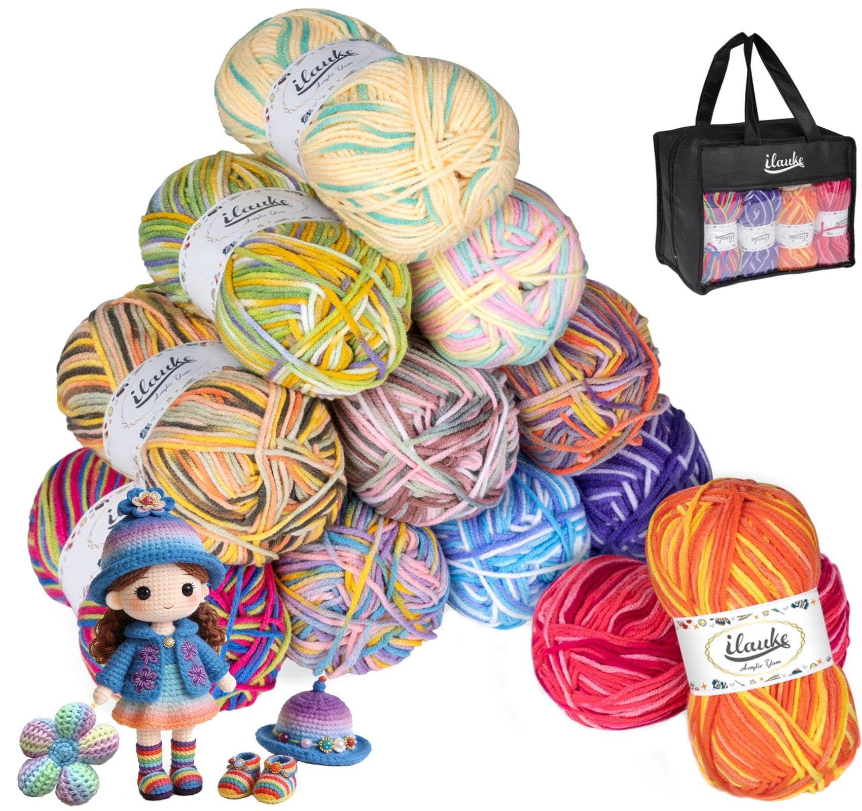 Stylecraft Lana E Acrilico Miscela Cromatica Per Maglia 100g - Morbida E Confortevole (7301 Frosted Flora) - 2
