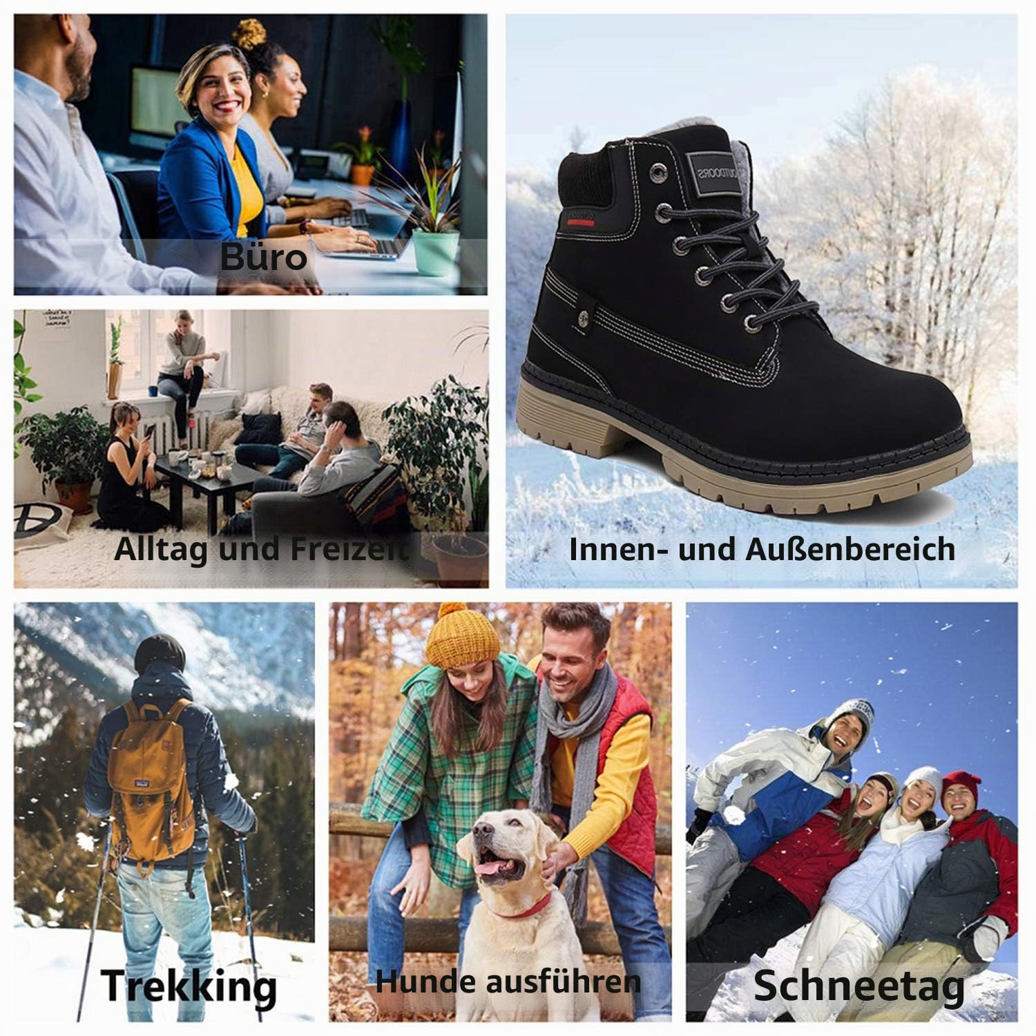 Eagsouni Winterschuhe Herren Damen