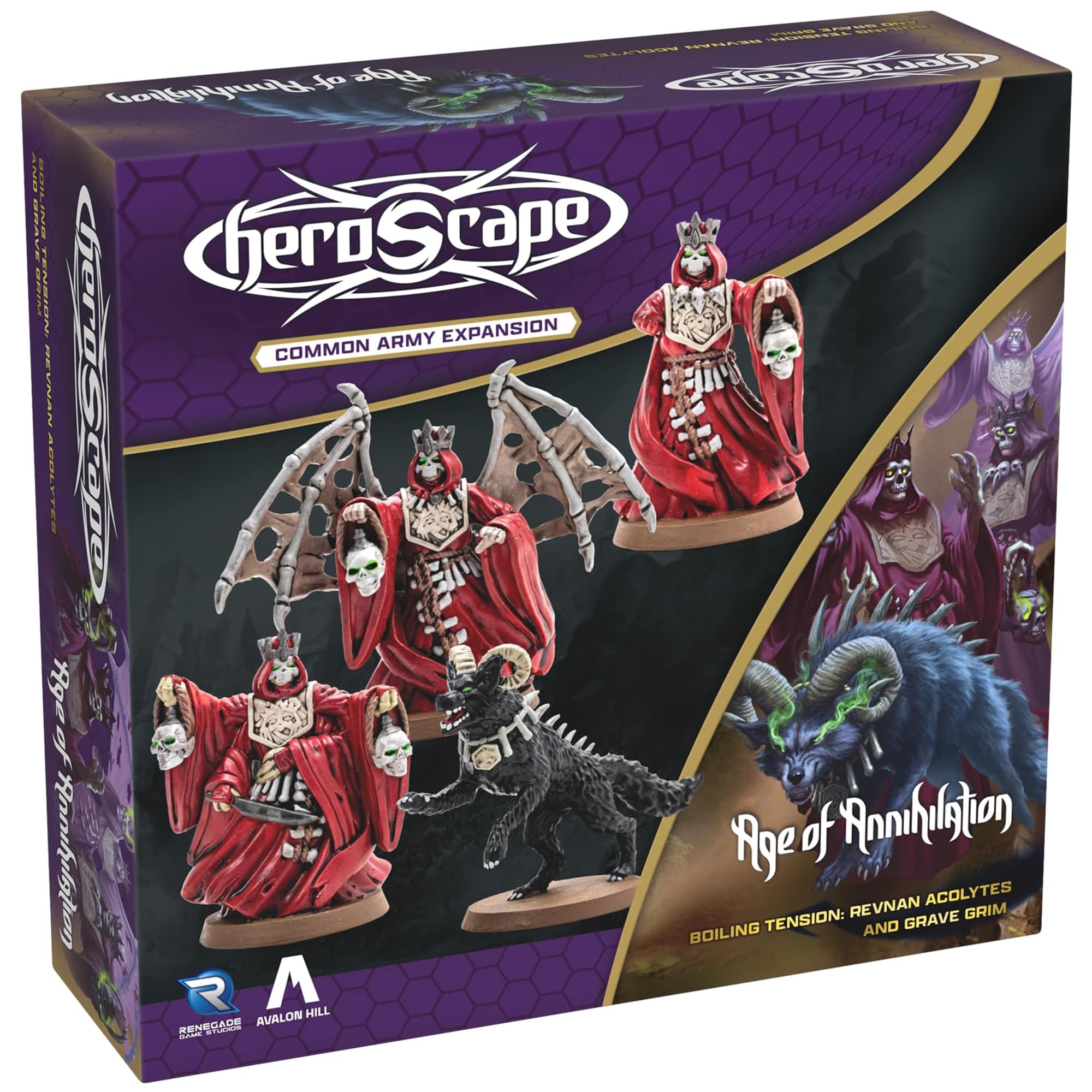 Renegade Game Studios | Heroscape: Revnan Acolytes & Grave Grim | Miniature Game Army Expansion | Compatible with All Master Sets | 2–4 Players | 60–120 Minutes