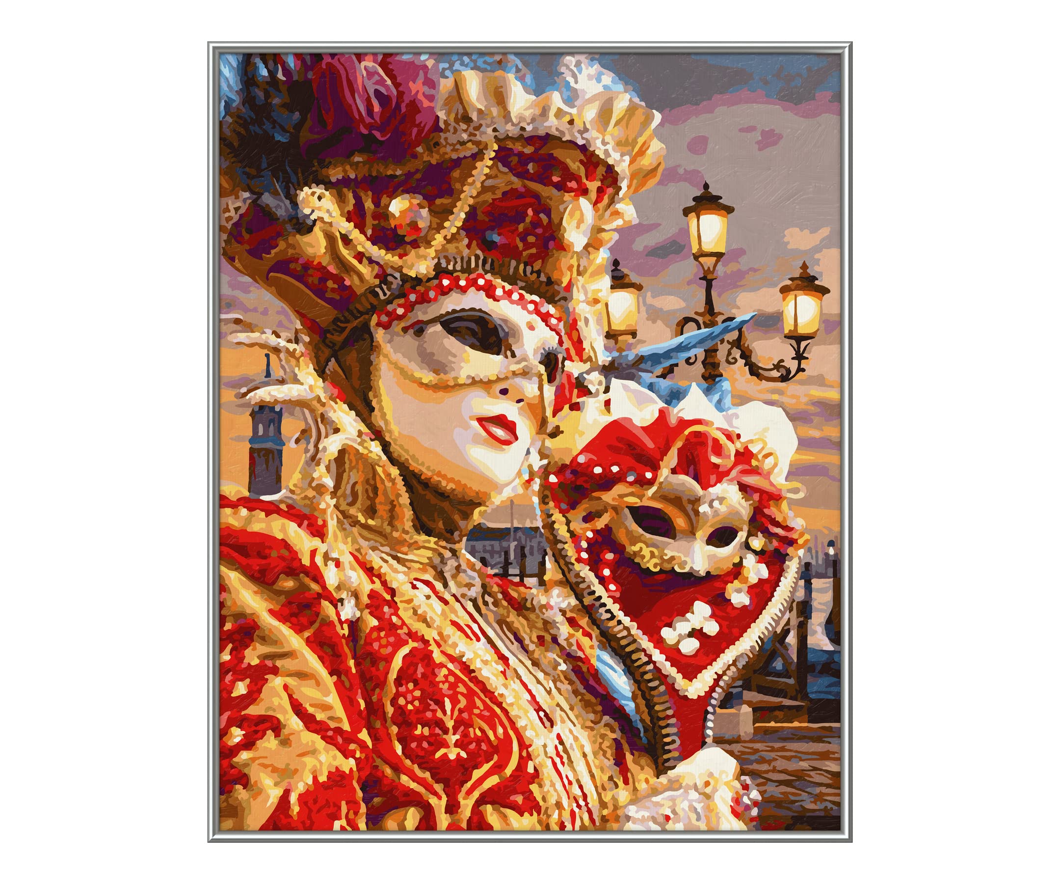 Schipper 609130869 Peinture par numéros - Carnaval de Venise - Photos de Peinture pour Adultes - avec pinceaux et peintures acryliques - 40 x 50 cm