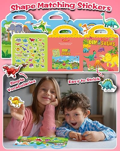 Miniatura 3 de CozyJoyz Libros de calcomanías reutilizables para niños de 2 a 4 años, bonitos libros de calcomanías de viaje para niños pequeños de 1 a 3 años, 105