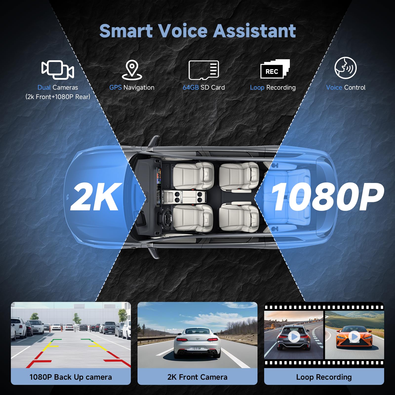 Haudio CarPlay Autoradio écran,pour Carplay et Android Auto sans Fil,Écran Tactile IPS de ecran Voiture,Autoradio Portable avec Mirror Link/Bluetooth/GPS Navigation/Siri/Goo-gle| AUX|FM (10,26 Pouces)