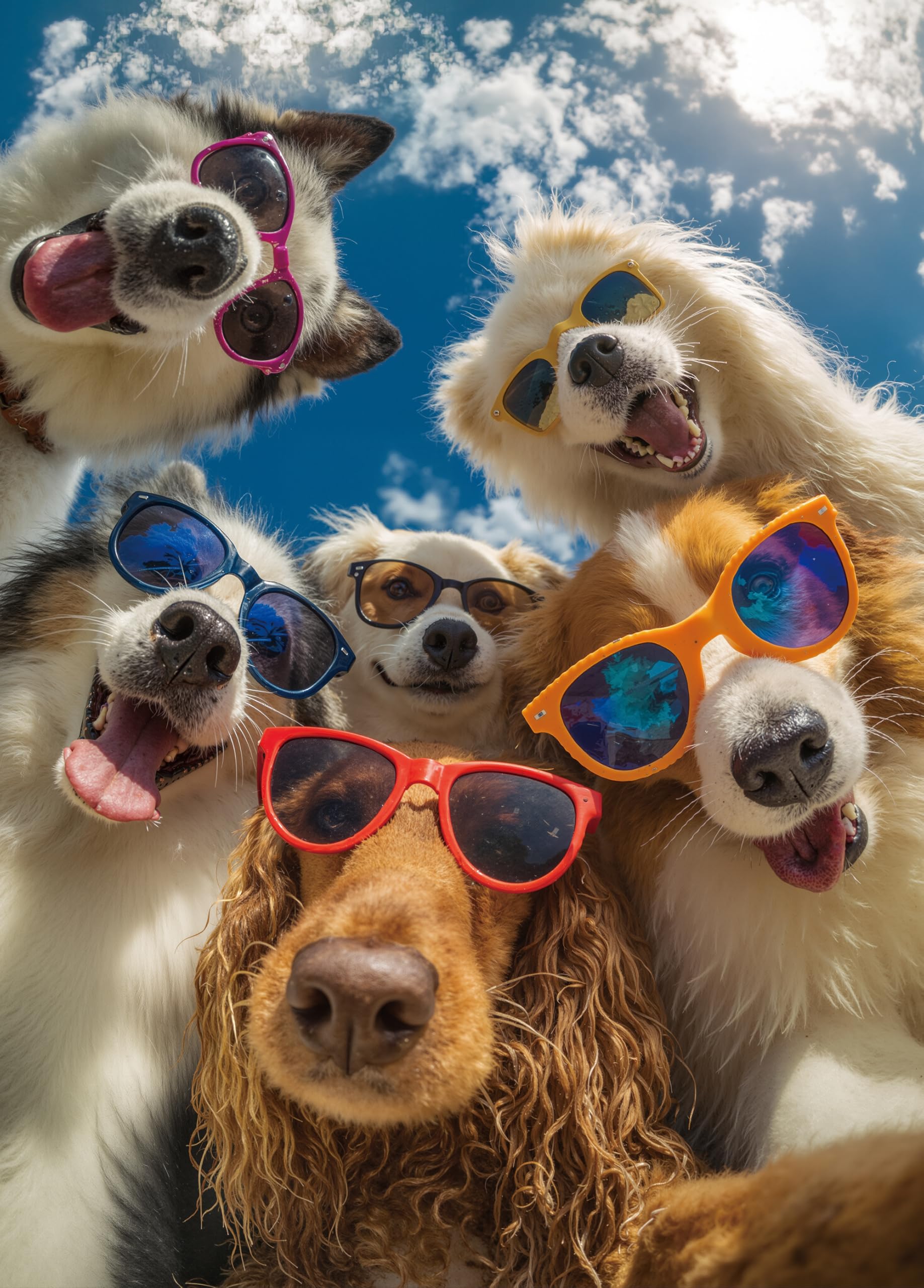 XURLEQ Dog Selfie Jigsaw Puzzles 1000 Pieces