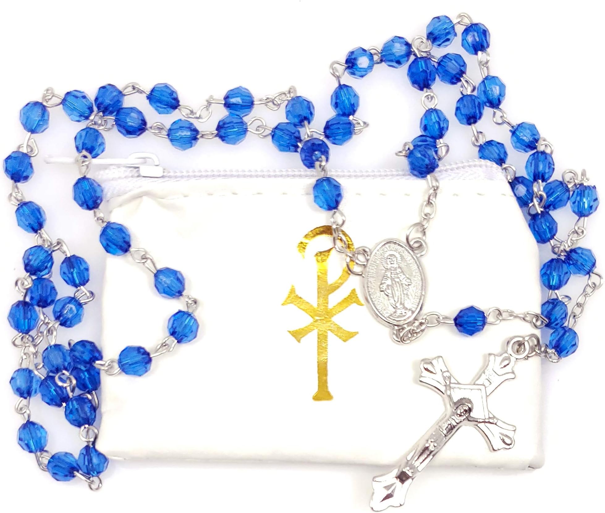 Catholic 6mm Beads Rosary with Vinyl Rosary Case